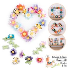 Supermarteturi pentru copii - Petale de flori ca înlocuitori pentru magazinul de flori decorative Crea Deco Flowers Refill Smoby 98 accesorii pentru realizarea a 16 flori de la 5 ani_0