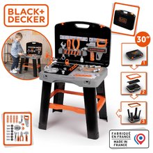 Játék szerelőasztalok - Szerelőműhely kofferben 2in1 Bricolo Smart Workbench Black&Decker Smoby szétnyitható szerelőműhely szerszámokkal 30 kiegészítővel_1