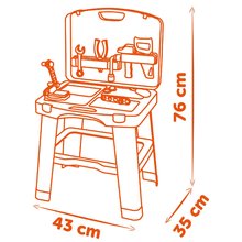 Taller infantil de trabajo - Taller de trabajo en maletín 2 en 1 Bricolo Smart Workbench Black&Decker Smoby rozkladací pracovný stôl s náradím 30 doplnkov_3