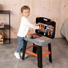 Warsztat dla dzieci - Warsztat w kuferku 2w1 Bricolo Smart Workbench Black&Decker Smoby rozkładany stół roboczy z narzędziami 30 akcesoriów_0