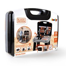 Játék szerelőasztalok - Szerelőműhely kofferben 2in1 Bricolo Smart Workbench Black&Decker Smoby szétnyitható szerelőműhely szerszámokkal 30 kiegészítővel_5