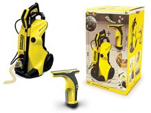 Jocuri de uz casnic - Cărucior cu aparat de curățare cu presiune Karcher High Pressure Trolley K4 Smoby cu conectare la apă și cu curățător de geamuri_0