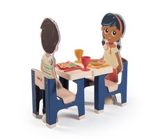 Školské tabule - Školská lavica so žiakmi Classroom Smoby dva stoly a dve deti s pohyblivými rukami_1