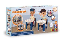 Školské tabule - Školská lavica so žiakmi Classroom Smoby dva stoly a dve deti s pohyblivými rukami_9