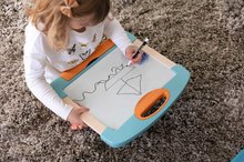 Easels - Cestovný tablet na kreslenie Modulo Slate Blue Smoby skladací ľahko prenosný so zmazateľnou fixkou handričkou a 4 papiermi od 3 rokov SM410712_2