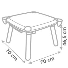 Školní lavice - Kreativní stůl pro děti na kreslení Kid Creative Table Smoby s 3 odkládacími prostory 11 doplňků s fixkami a obrázky 70*70*47 cm od 24 měsíců_2