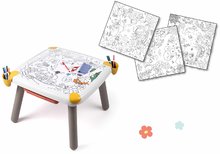 Set kreatívny stôl s veľkoformátovými obrázkami Kid Creative Table Smoby s odkladacím priestorom a fixkami