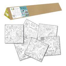 Gartenmöbel für Kinder - Großformatige Bilder zum Ausmalen Kid Colouring Smoby 10 Stück kompatibel mit dem Kid Creative Table 51*51 cm ab 24 Monaten_0