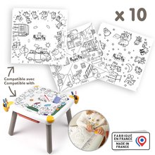 Mobilier de grădină pentru copii - Imagini de dimensiuni mari pentru colorat Peppa Pig Kid Colouring Smoby 10 piese compatibile cu măsuța Kid Creative Table 51*51 cm de la 24 luni_1