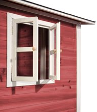 Drevené domčeky - Domček cédrový Loft 150 Red Exit Toys veľký s vodeodolnou strechou červený_2
