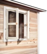 Dřevěné domečky - Domeček cedrový na pilířích Loft 300 Natural Exit Toys s voděodolnou střechou a skluzavkou přírodní_3
