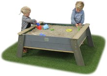 Dřevěná pískoviště - Pískoviště borovicový stůl s krytem Aksent Sandtable Exit Toys extra velké s objemem 210 kg_0