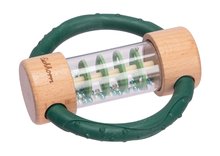 Sonagli e massaggiagengive - Sonaglio in legno Baby HiPP Sound Rattle Eichhorn con impugnature e rullo con palline a partire da 3 mesi_0