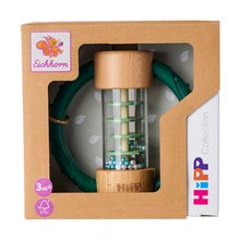 Sonagli e massaggiagengive - Sonaglio in legno Baby HiPP Sound Rattle Eichhorn con impugnature e rullo con palline a partire da 3 mesi_0