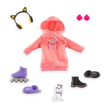 Păpuși de la 4 ani - Păpușa Melody Music & Fashion Set Girls Corolle cu păr lung șaten 28 cm 4 accesorii de la 4 ani_3