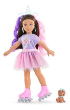 Bábiky od 4 rokov - Bábika Luna Unicorn Set Girls Corolle s dlhými hnedými vlasmi 28 cm 4 doplnky od 4 rokov_1