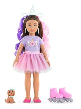 Bábika Luna Unicorn Set Girls Corolle s dlhými hnedými vlasmi 28 cm 4 doplnky od 4 rokov CO600250