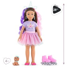 Bábiky od 4 rokov - Bábika Luna Unicorn Set Girls Corolle s dlhými hnedými vlasmi 28 cm 4 doplnky od 4 rokov_3