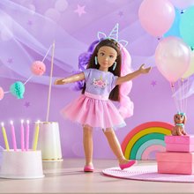 Păpuși de la 4 ani - Păpușa Luna Unicorn Set Girls Corolle cu păr lung șaten 28 cm 4 accesorii de la 4 ani_5