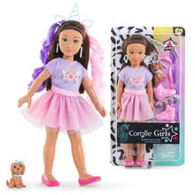 Muñecas a partir de 4 años - Bábika Luna Unicorn Set Girls Corolle s dlhými hnedými vlasmi 28 cm 4 doplnky od 4 rokov CO600250_8