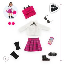 Îmbrăcăminte pentru păpuși - Set îmbrăcăminte English Student Dressing Room Girls Corolle pentru păpușă de 28 cm 8 accesorii de la 4 ani_0