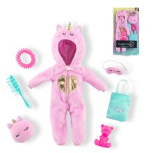 Oblečení pro panenky - Sada oblečení Unicorn Onesie Dressing Room Girls Corolle pro 28cm panenku 7 doplňků od 4 let_3