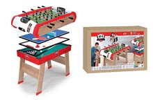 Stolný futbal - Drevený futbalový stôl Powerplay 4v1 Smoby stolný futbal, biliard, hokej a tenis od 8 rokov_2