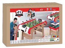 Stolný futbal - Futbalový stôl Powerplay 4v1 Smoby drevený a biliard, hokej, stolný tenis hracia plocha 94*60 cm od 8 rokov_5
