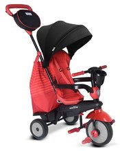 Triciletă SWING DLX 4in1 Red TouchSteering smarTrike cu amortizor rulare liberă+cu filtru UV roşu-negru de la 10 luni