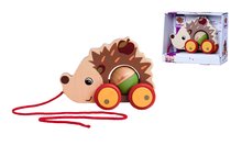 Húzható játékok - Fa süni hanggal Pull Back Hedgehog Eichhorn vontatókötéllel hossza 16 cm 12 hó-tól_5