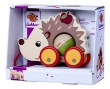 Ziehspielzeuge - Holzauto Igel mit Sound Pull Back Hedgehog Eichhorn mit einem Zugband 16 cm ab 12 Monaten_2