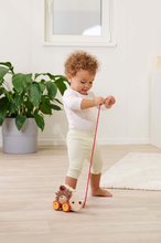 Jouets à tirer - Le jouet en bois hérisson avec son Pull Back Eichhorn avec une corde de traction de 16 cm à partir de 12 mois_2