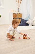 Jouets à tirer - Le jouet en bois hérisson avec son Pull Back Eichhorn avec une corde de traction de 16 cm à partir de 12 mois_4