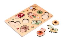 Lernspiele aus Holz - Einsteckpuzzle Tiere aus Holz  Pin Puzzle Eichhorn 2 verschiedene Typen 10 Teile ab 24 Monaten_0