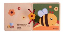 Drewniane gry edukacyjne  - Drewniana książka z obrazkami Picture Book Eichhorn 8 stron ze zwierzątkami od 12 miesiąca życia_1