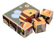 Briques en bois - Les cubes de puzzle en bois animaux Picture Cube Eichhorn 9 parties avec 6 motifs_2