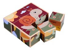 Briques en bois - Les cubes de puzzle en bois animaux Picture Cube Eichhorn 9 parties avec 6 motifs_3