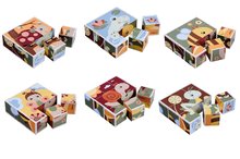 Drevené kocky - Drevené puzzle kocky zvieratká Picture Cube Eichhorn 9 dielov so 6 motívmi_1