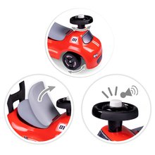 Cavalcabili dai 10 mesi - Auto cavalcabile e primi passi con clacson funzionale 2in1 Auto Ride On Rosso Smoby con ruote girevoli e vano portaoggetti sotto il sedile da 10 mesi_3