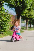 Rutschfahrzeuge ab 18 Monaten - Laufrad Mottorad mit dem Reflektor Scooter Pink Smoby mit den Gummirädern lila ab 18 Monaten_4