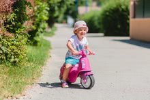 Odrážadlá od 18 mesiacov - Odrážadlo motorka s reflektorom Scooter Pink Smoby s gumenými kolesami ružové od 18 mes_3