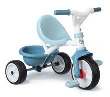 Tříkolky od 15 měsíců - Tříkolka s volnoběhem Be Move Tricycle Blue Smoby s vodicí tyčí a EVA koly modrá od 15 měsíců_2