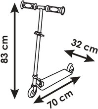 Darček a zľava -5% - Koloběžka dvoukolová Gabby 2 Wheels Foldable Scooter Smoby skládací s brzdou výškově nastavitelná max. 83 cm od 5 let_3