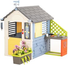 Uniquement chez nous - 
Maisonette station météorologique avec pot de fleurs près de la cuisine Quatre saisons 4 Seasons Playhouse Smoby
 avec un anémomètre et un pluviomètre_0