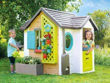 Domčeky pre deti - Domček pre záhradníka Garden House Smoby s kvetináčmi rozšíriteľný odkvap a mriežka s vtáčou búdkou 135 cm výška s UV filtrom od 2 rokov_0