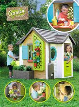 Domečky pro děti - Domeček pro zahradníka Garden House Smoby s květináči rozšiřitelný okap a mřížka s ptačí budkou 135 cm výška s UV filtrem od 2 let_3
