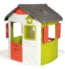 Domečky pro děti - Domeček Neo Jura Lodge Smoby s plnými dveřmi komínem a zvonkem_5