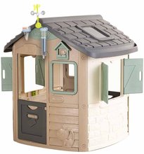 Domečky pro děti - Set domeček ekologický Neo Jura Lodge Playhouse a meteorologická stanice Green Smoby rozšiřitelný zvonkohra větroměr a srážkoměr_0