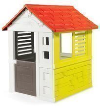 Domečky pro děti - Domeček Lovely Smoby červeno-zelený s 3 okny a 2 žaluziemi s UV filtrem od 2 let_0