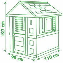 Domečky pro děti - Domeček Lovely Smoby červeno-zelený s 3 okny a 2 žaluziemi s UV filtrem od 2 let_2